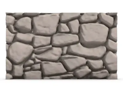 Sun Bleached Stone Wall Mesh 3D print model