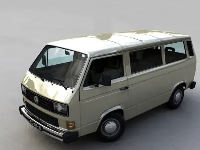 VOLKSWAGEN TRANSPORTER T25 CARAVELLE BUS 1987 3D model