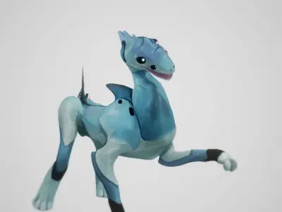 Alien Creature Character Rigged Low-poly 3D model