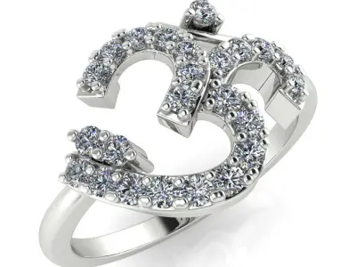 light weight gold diamond rings-C111116SKCH2026041-wt-0-5 3D print model