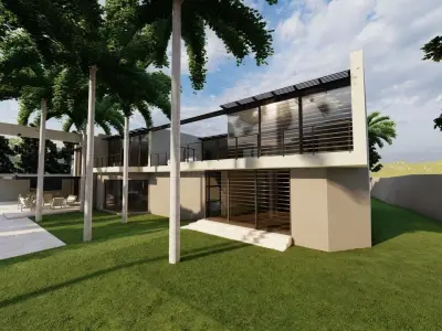 Casa Scene-villa-modern house 3D model
