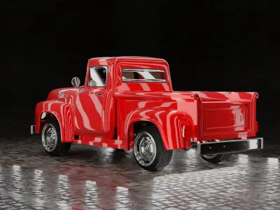F-100 1956 truck 3D print model