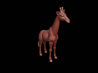 Giraffe Animal Sculpture 3D print model buy