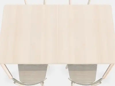 RONNINGE - LISABO Table and 4 chairs Low-poly 3D model