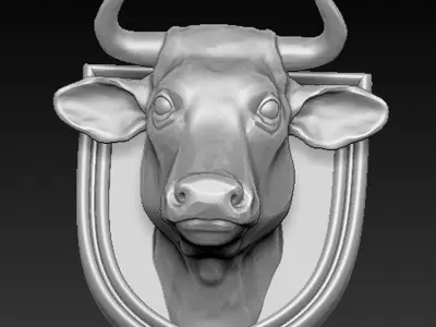 Bull Head 2 3D Model 3D print model