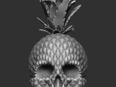 Pineapple skull 3D print model