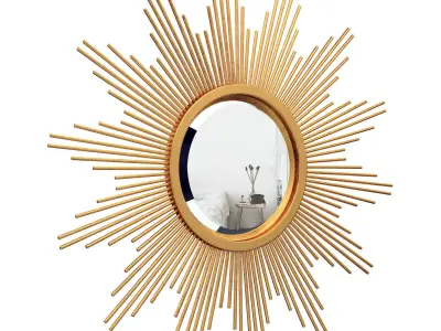 Glasser Metal Starburst Wall Mirror VARK7277 3D model