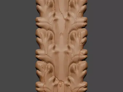Floral Ornamental Leaf 3D model