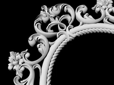 carved mirror 3D model 10