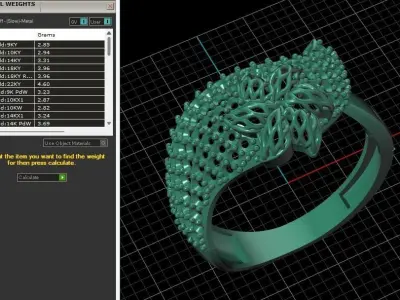 STL 3DM Women Ring Womens Ring Diamonds With Stone Model 3D print model