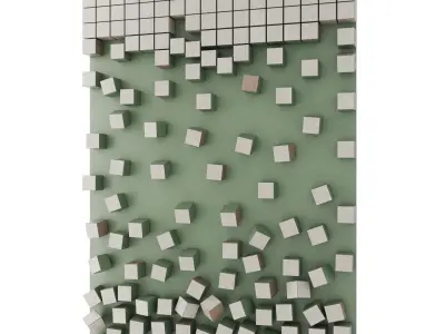 Wooden panel 3D model