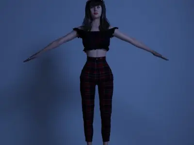 Beautiful Asian Girl 3D model