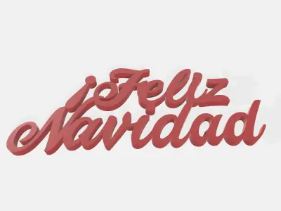 iFeliz Navidad - 3d Printable text in Spanish - 3d Model 3D print model