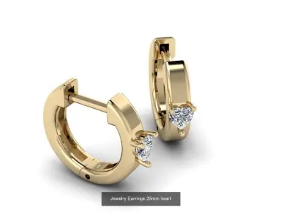 Jewelry Earrings COLLECTION 9 earring whit diferent gems shape 3D Model Pack