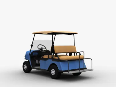 Golf Cart Lowpoly Low-poly 3D model