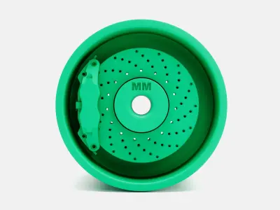 15x15 Sander 762 Wheel and Brake 3D print model