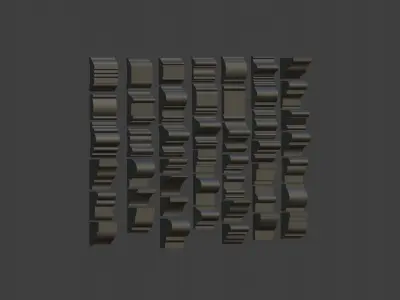 46 Classic Crown Moldings Pack Vol 1 3D model