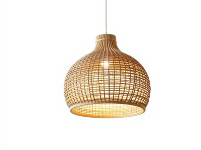 Decorative Wicker Lamp Shade Model Pack Low-poly 3D model