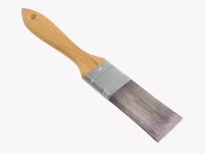 Narrow painting brush 03 3D model