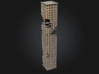 Twisted Tower  Surreal Spiral Structure for Fantasy Worlds 3D model