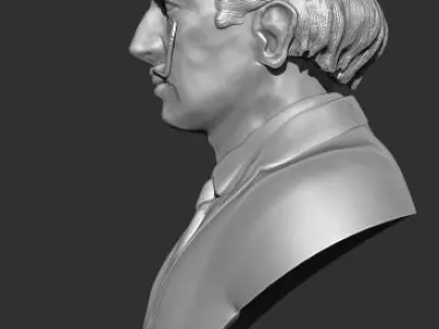 Headbust of Salvador Dali Free 3D print model