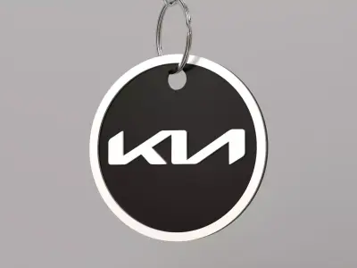 Kia keychain 01 3D print model