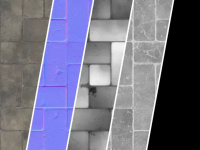 Pavement Materials 57- Sbsar Pbr 4k Seamless Texture