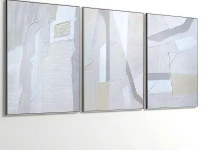 Abstract Painting Set of 3 pieces - No 14 Low-poly 3D model