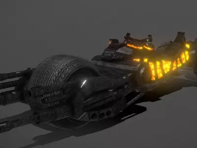 The Batman  Batpod Low-poly 3D model
