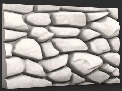 Castle Wall Section 3D Model 3D print model