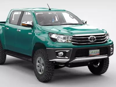 TOYOTA HILUX 2015 SR5  Low-poly 3D model