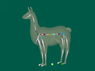 Llama Low-poly 3D model