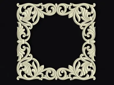Central decor ornament for furniture 3D model 492