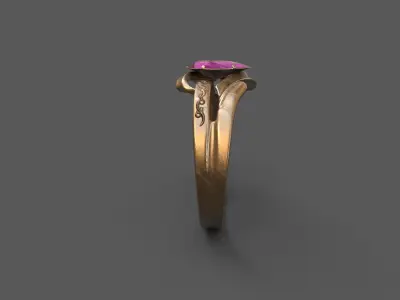 High-Quality 3D Ring Model Low-poly 3D model 13