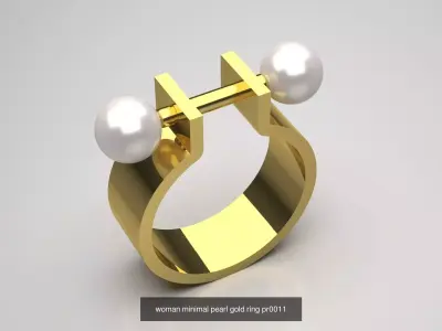 The Ocean Luster STL 3D pearl Ring Collection 3D Model Pack