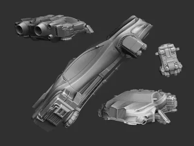 Car of the future 3D print model 3D print model