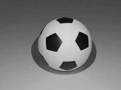 Soccer Ball - low poly - game ready Low-poly 3D model