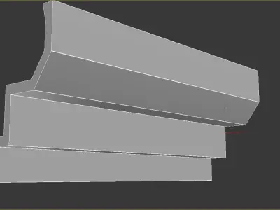 Cornice Moulding Low-poly 3D model 4