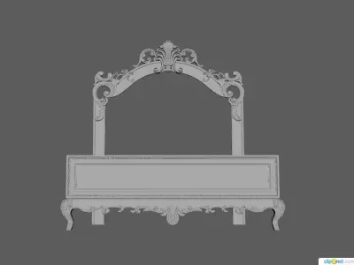 bed High quality 3d models for processing on a cnc machine 3D model