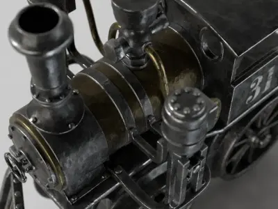 Toy train 3D model