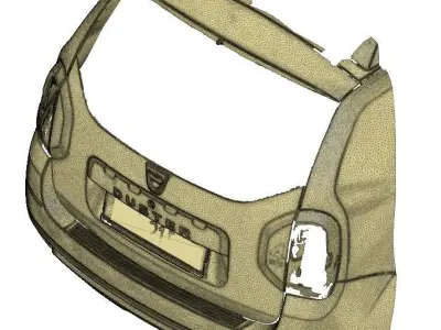 3D Scanned Back Dacia Duster 2015 Scale 1 to 1 3D model