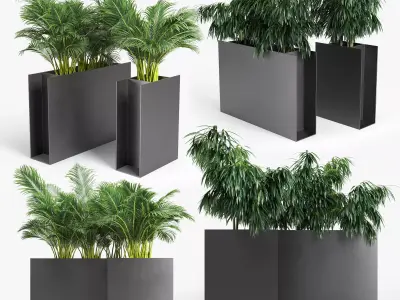 Sotomon modern planter with trellis 3D model