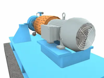 Water Centrifugal Pump PBR Low-poly 3D model