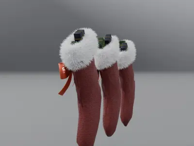christmas socks 3D model