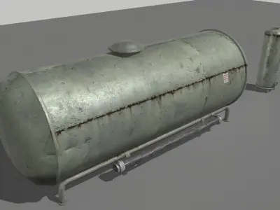 Industrial Tank 3 Low-poly 3D model