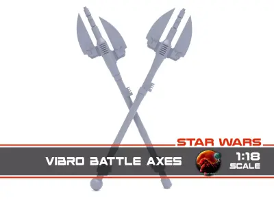 Vintage Vibro Battle Axes 1-18 Scale Kenner Hasbro Free 3D print model