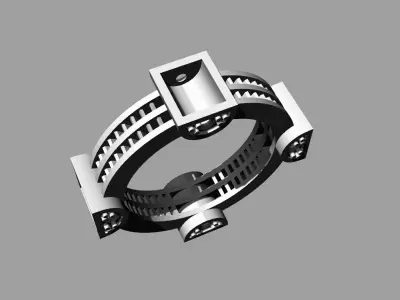 Jewelry Ring Gold 3D print model