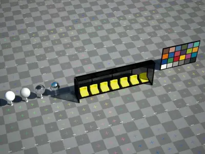 Stadium seating sub bench Low-poly 3D model