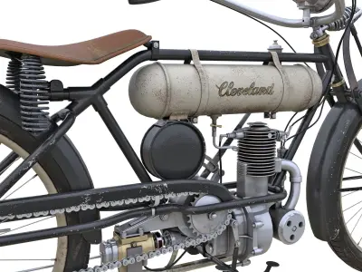 Motorcycle 1916 Cleveland Model 1-B 3D model