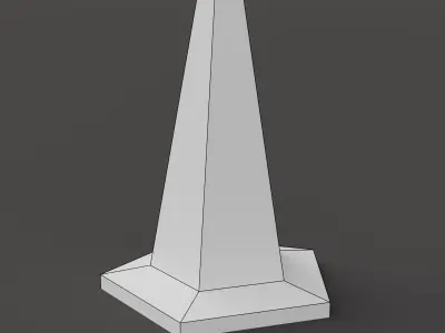 Cone - PBR pixel art - PSX Retro Style Low-poly 3D model